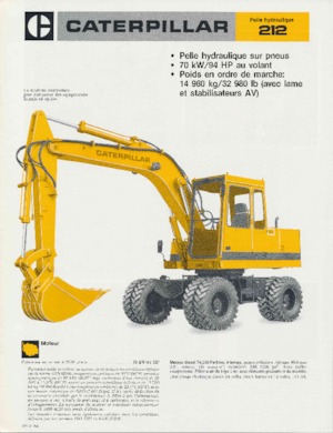 Колісні екскаватори Caterpillar 212