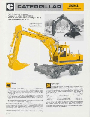 Колісні екскаватори Caterpillar 224