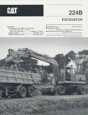 Колісні екскаватори Caterpillar 224B