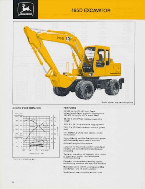 Колісні екскаватори John Deere Construction 495D