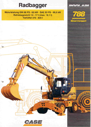 Колісні екскаватори Case Poclain 788 P2AL