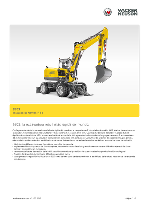 Колісні екскаватори Neuson 9503