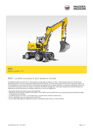 Колісні екскаватори Neuson 9503