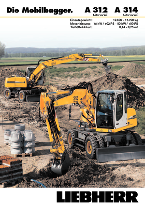 Колісні екскаватори Liebherr A 312 Litronic