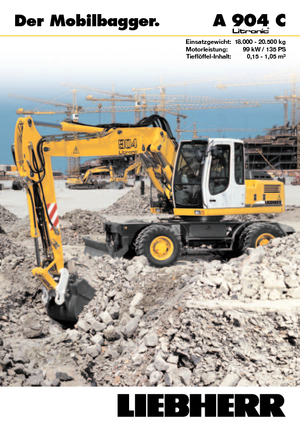 Колісні екскаватори Liebherr A 904 C Litronic