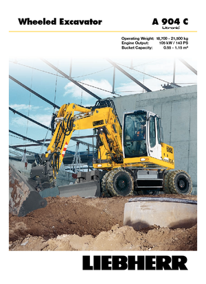Колісні екскаватори Liebherr A 904 C Litronic