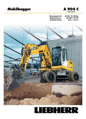 Колісні екскаватори Liebherr A 904 C Litronic