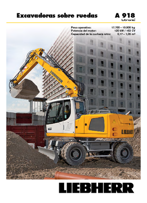 Колісні екскаватори Liebherr A 918 Litronic