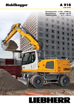 Колісні екскаватори Liebherr A 918 Litronic