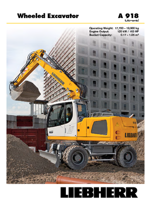 Колісні екскаватори Liebherr A 918 Litronic