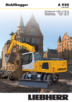 Колісні екскаватори Liebherr A 920 Litronic
