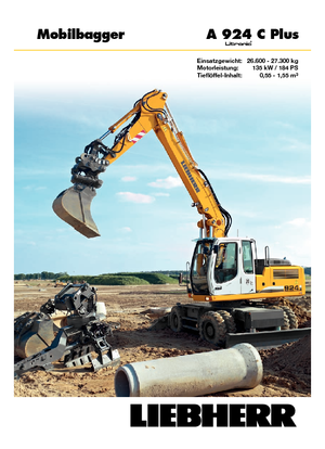 Колісні екскаватори Liebherr A 924 C Plus Litronic