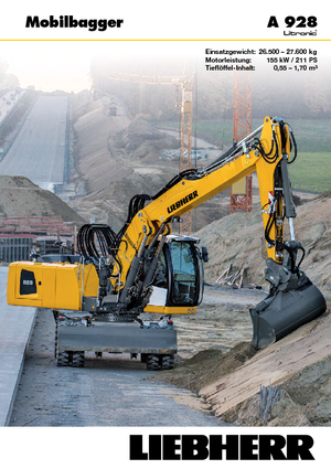 Колісні екскаватори Liebherr A 928 Litronic