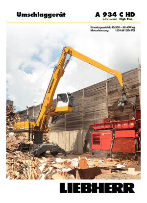 Колісні екскаватори Liebherr A 934 C HD Litronic High Rise