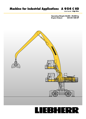 Колісні екскаватори Liebherr A 954 C HD Litronic High Rise