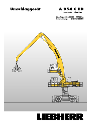 Колісні екскаватори Liebherr A 954 C HD Litronic High Rise