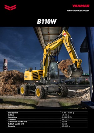 Колісні екскаватори Yanmar B 110 PB