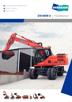 Колісні екскаватори Doosan DX140W-3