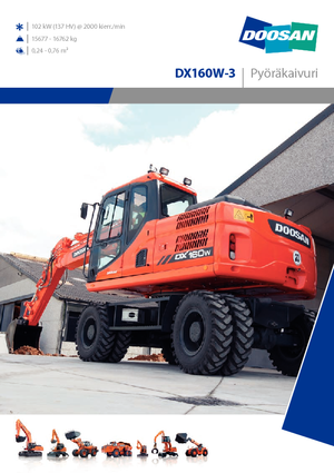 Колісні екскаватори Doosan DX160W-3