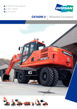 Колісні екскаватори Doosan DX160W-3