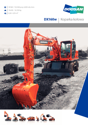 Колісні екскаватори Doosan DX 160 W