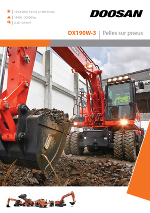 Колісні екскаватори Doosan DX190W-3