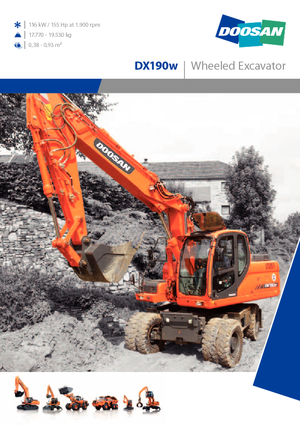 Колісні екскаватори Doosan DX 190 W