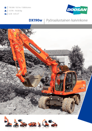 Колісні екскаватори Doosan DX 190 W