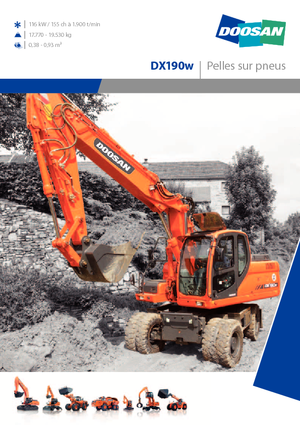 Колісні екскаватори Doosan DX 190 W