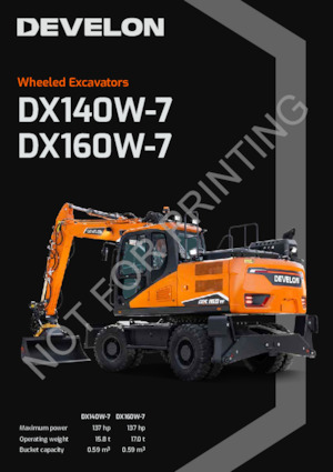 Колісні екскаватори Develon DX160W-7 