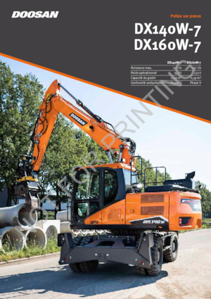 Колісні екскаватори Doosan DX140W-7
