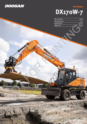 Колісні екскаватори Doosan DX170W-7