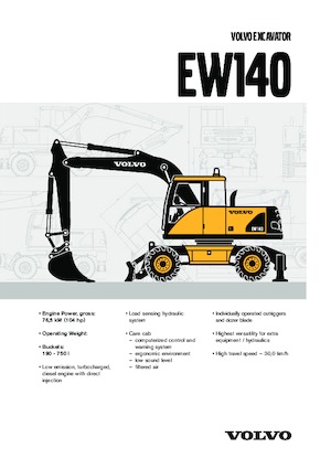 Колісні екскаватори Volvo EW140