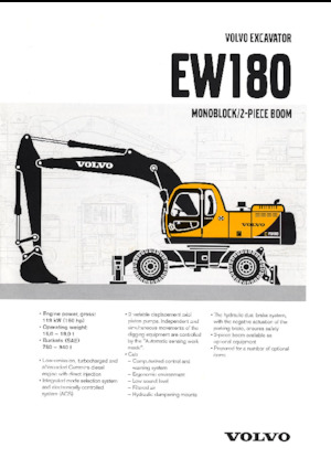 Колісні екскаватори Volvo EW180