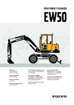 Колісні екскаватори Volvo EW50