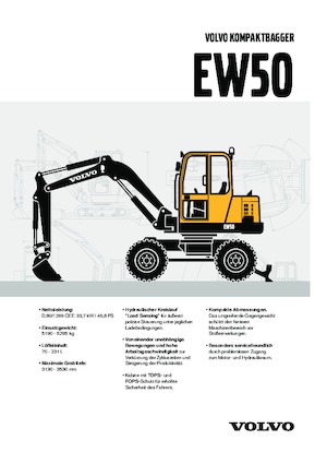 Колісні екскаватори Volvo EW50V