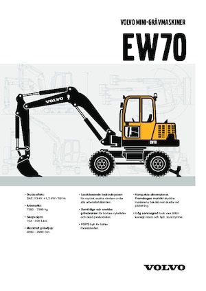 Колісні екскаватори Volvo EW70V