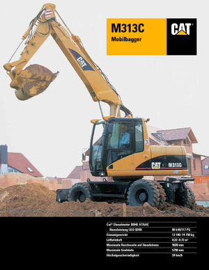 Колісні екскаватори Caterpillar M 313 C Mono