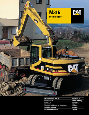 Колісні екскаватори Caterpillar M 315 Mono