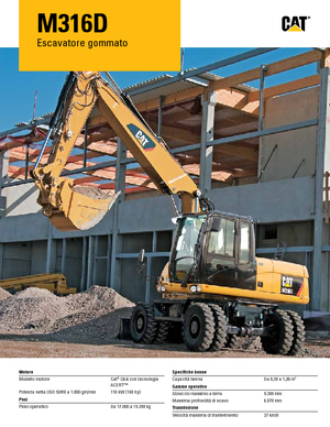Колісні екскаватори Caterpillar M316D Mono