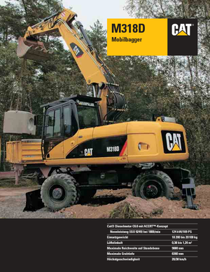 Колісні екскаватори Caterpillar M318D Mono