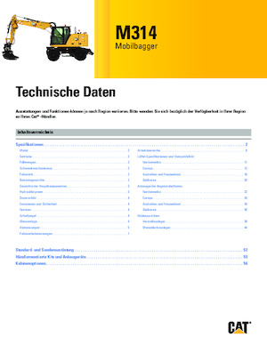 Колісні екскаватори Caterpillar M314