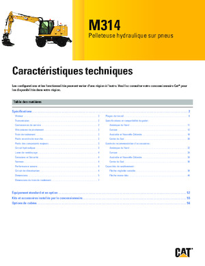 Колісні екскаватори Caterpillar M314
