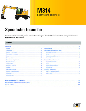 Колісні екскаватори Caterpillar M314