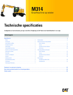 Колісні екскаватори Caterpillar M314
