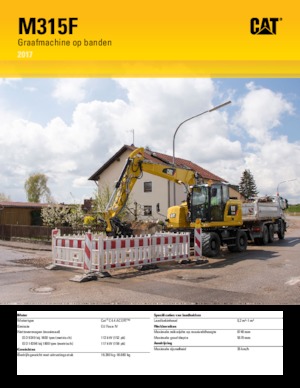 Колісні екскаватори Caterpillar M315F