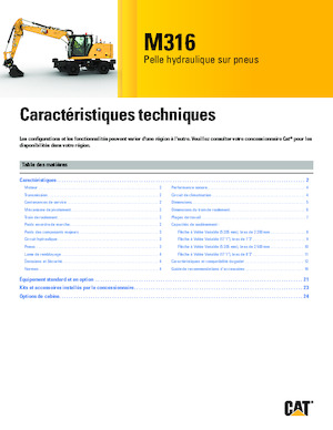 Колісні екскаватори Caterpillar M316