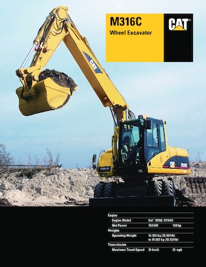 Колісні екскаватори Caterpillar M316C