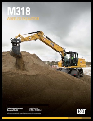 Колісні екскаватори Caterpillar M318