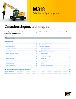 Колісні екскаватори Caterpillar M318
